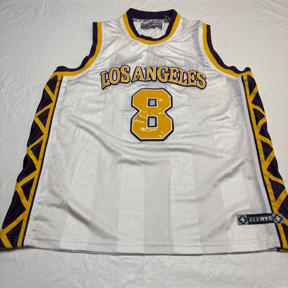 NBA 212NYC US Los Angeles Lakers Kobe Bryant #8 White Jersey Mens Large